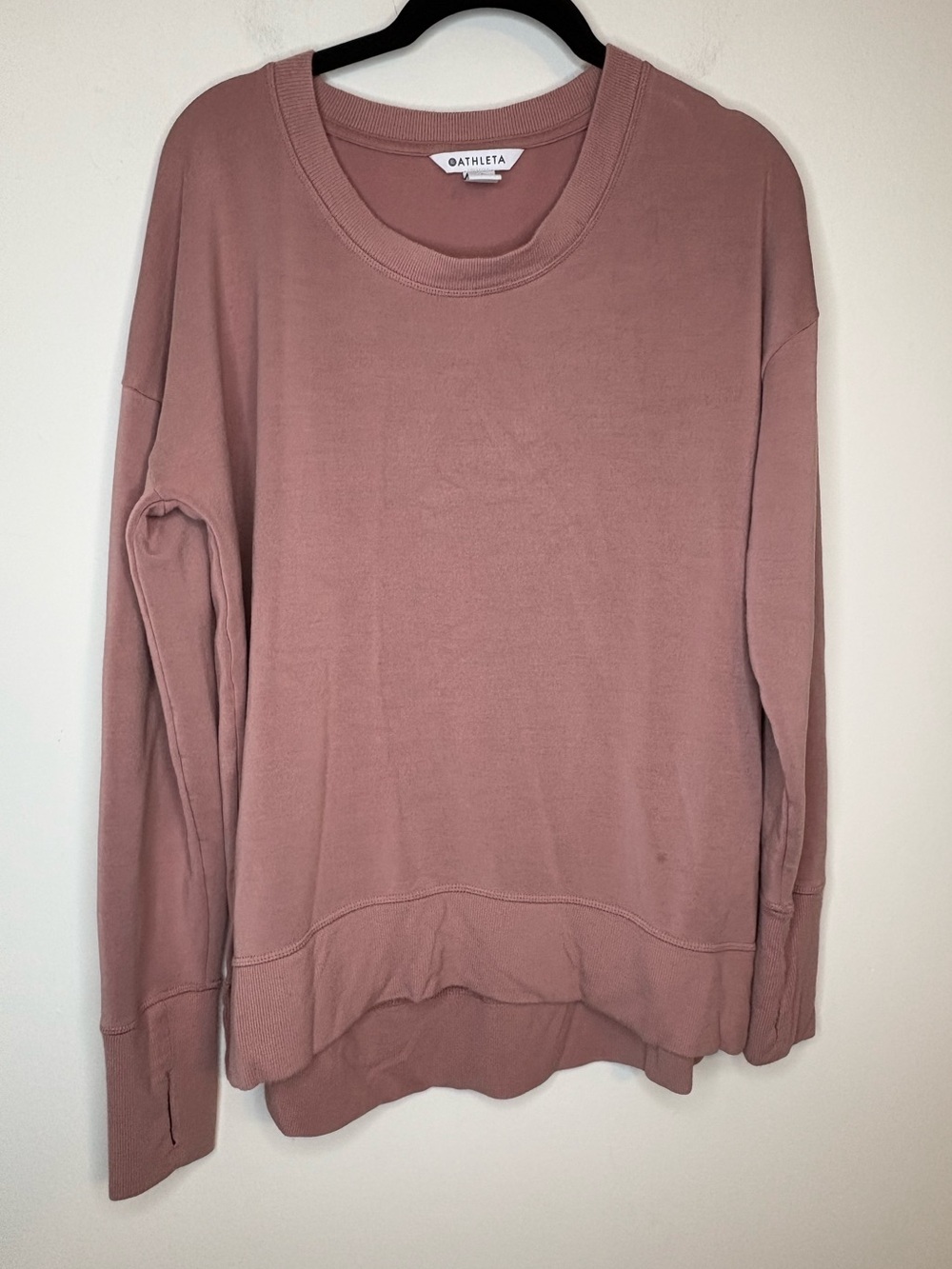 Athleta Women's Dusty Rose Pullover Crewneck Sweatshirt Size Medium